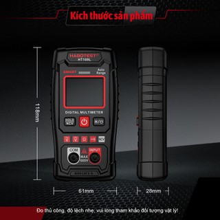 HABOTEST HT109L HT91A Phát hiện điện áp AC DC Đồng hồ vạn năng thông minh kỹ thuật số 600V Bút kiểm tra điện áp NCV AC