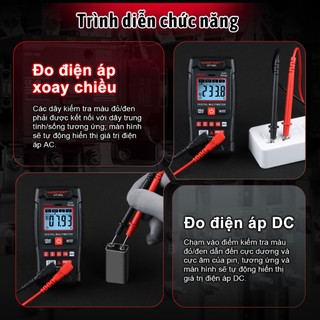 HABOTEST HT109L HT91A Phát hiện điện áp AC DC Đồng hồ vạn năng thông minh kỹ thuật số 600V Bút kiểm tra điện áp NCV AC