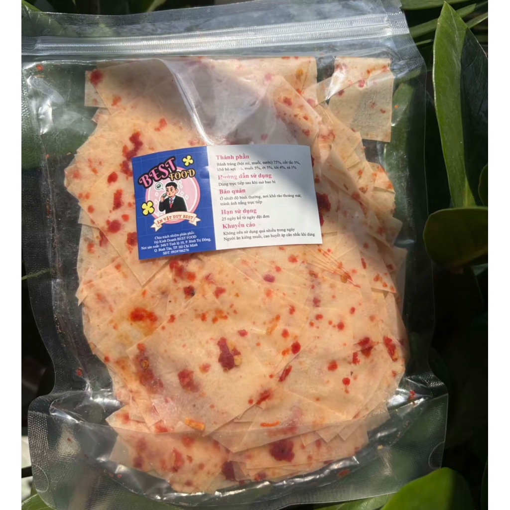 (HOẢ  TỐC SG) BÁNH TRÁNG DUY BEST BÒ TỎI CHUA CAY 🥵