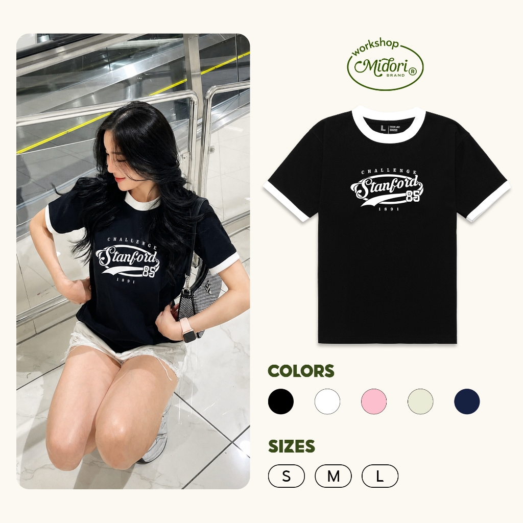 Áo Thun Baby Tee STANDFORD Cao Cấp Phông Nam Nữ Unisex Cotton Local Brand | MI MIDORI
