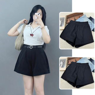 Quần Đùi Bigsize Nữ Cạp Cao Năng Động Mùa Hè Đi Chơi Chất Jean/Denim/Kaki Cho Chubby Q559/J6