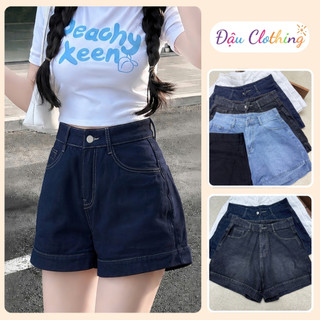 Quần Đùi Bigsize Nữ Cạp Cao Năng Động Mùa Hè Đi Chơi Chất Jean/Denim/Kaki Cho Chubby Q559/J6