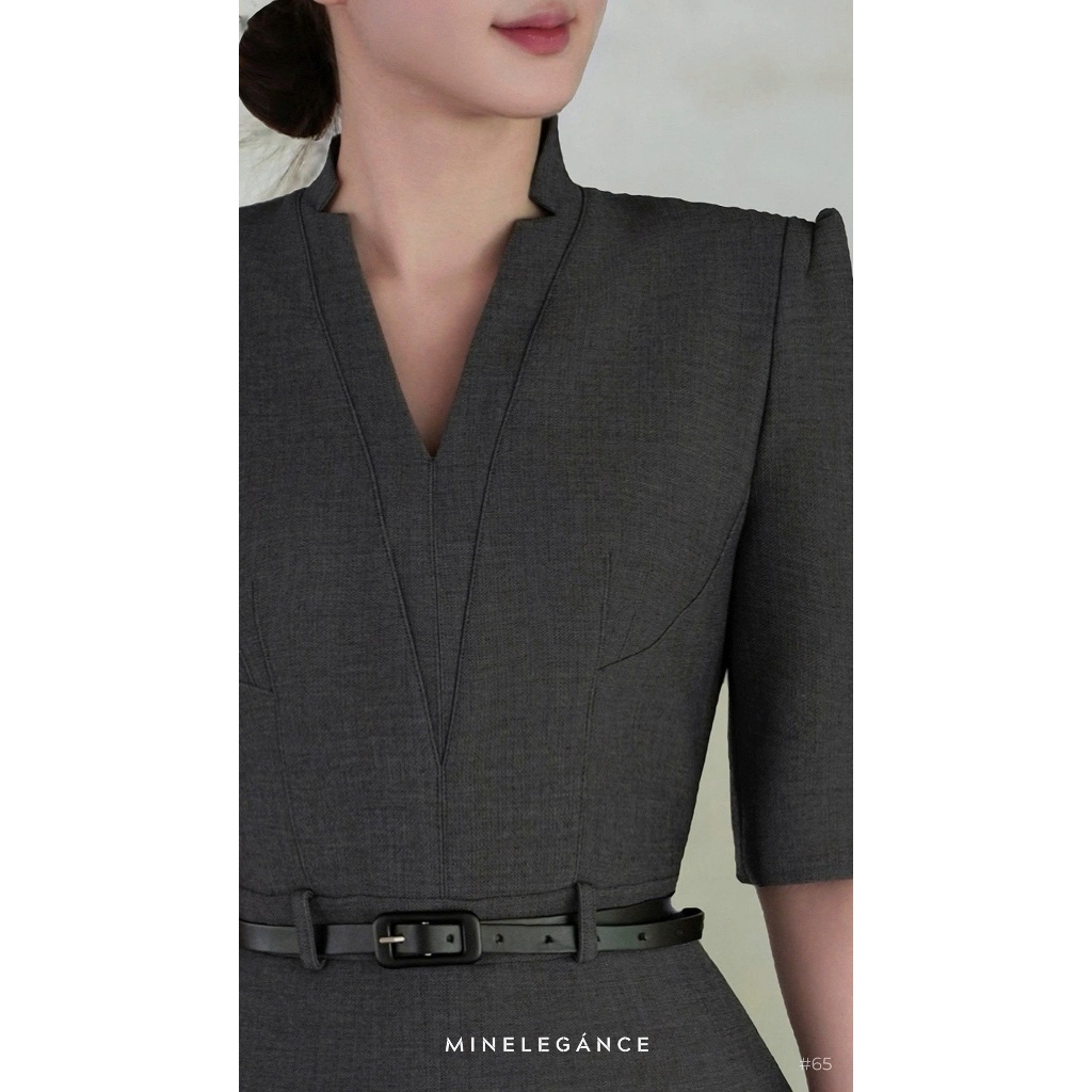 MINELEGÁNCE | VÁY CỔ TIM DÁNG DÀI, SANG TRỌNG, THANH LỊCH - MIN65
