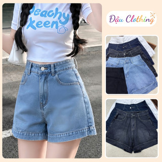Quần đùi jean Bigsize nữ lưng cao dáng chữ A có túi thật cá tính năng động cho nàng Chubby Q559/J6
