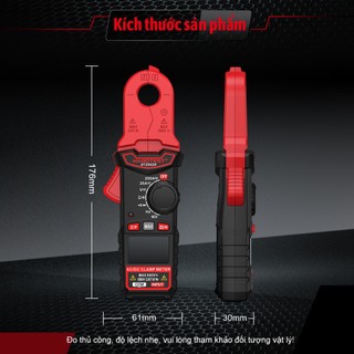 HABOTEST HT200DP AC/DC Máy đo kìm phát hiện NCV Đo lường đèn nền hai màu Giữ dữ liệu Kiểm tra dòng điện và