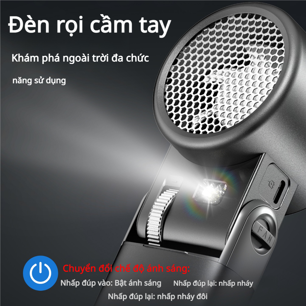 Quạt Mini Tua Bin Siêu Mạnh JF181, Quạt cầm tay Chế Độ Lạnh 16°C, Pin Lớn 6000mAh, Dùng Cho Văn Phòng, Du Lịch
