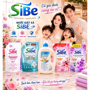 Nước giặt SiBE sạch hơn thơm hơn áo quần trắng sáng SiBE 6in1