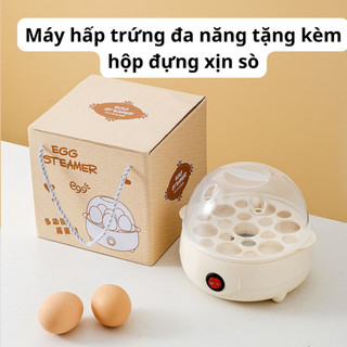 Máy Hấp Luộc Trứng Đa Năng 350W Máy Luộc Khoai, Bắp, Hấp Đồ Ăn Sáng Nhiều Tầng Tự Ngắt Thông Minh