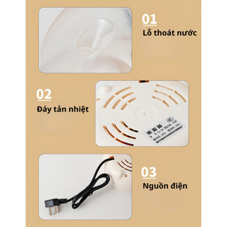 Máy Hấp Luộc Trứng Đa Năng 350W Máy Luộc Khoai, Bắp, Hấp Đồ Ăn Sáng Nhiều Tầng Tự Ngắt Thông Minh