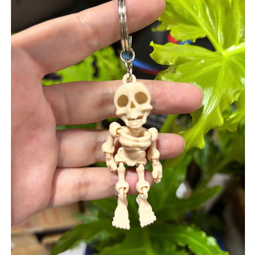 Móc Khóa Bộ Xương Mini In 3D Siêu Ngầu – Skeleton Keychain Cử Động Linh Hoạt – Treo Túi,Balo Cá Tính
