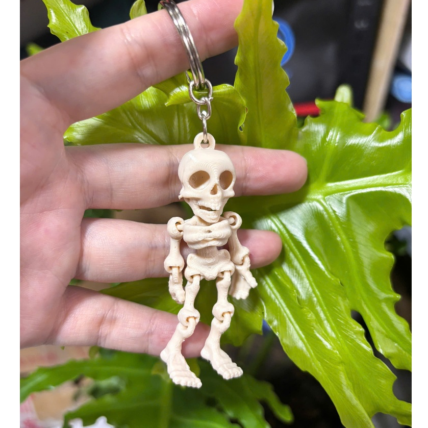 Móc Khóa Bộ Xương Mini In 3D Siêu Ngầu – Skeleton Keychain Cử Động Linh Hoạt – Treo Túi,Balo Cá Tính