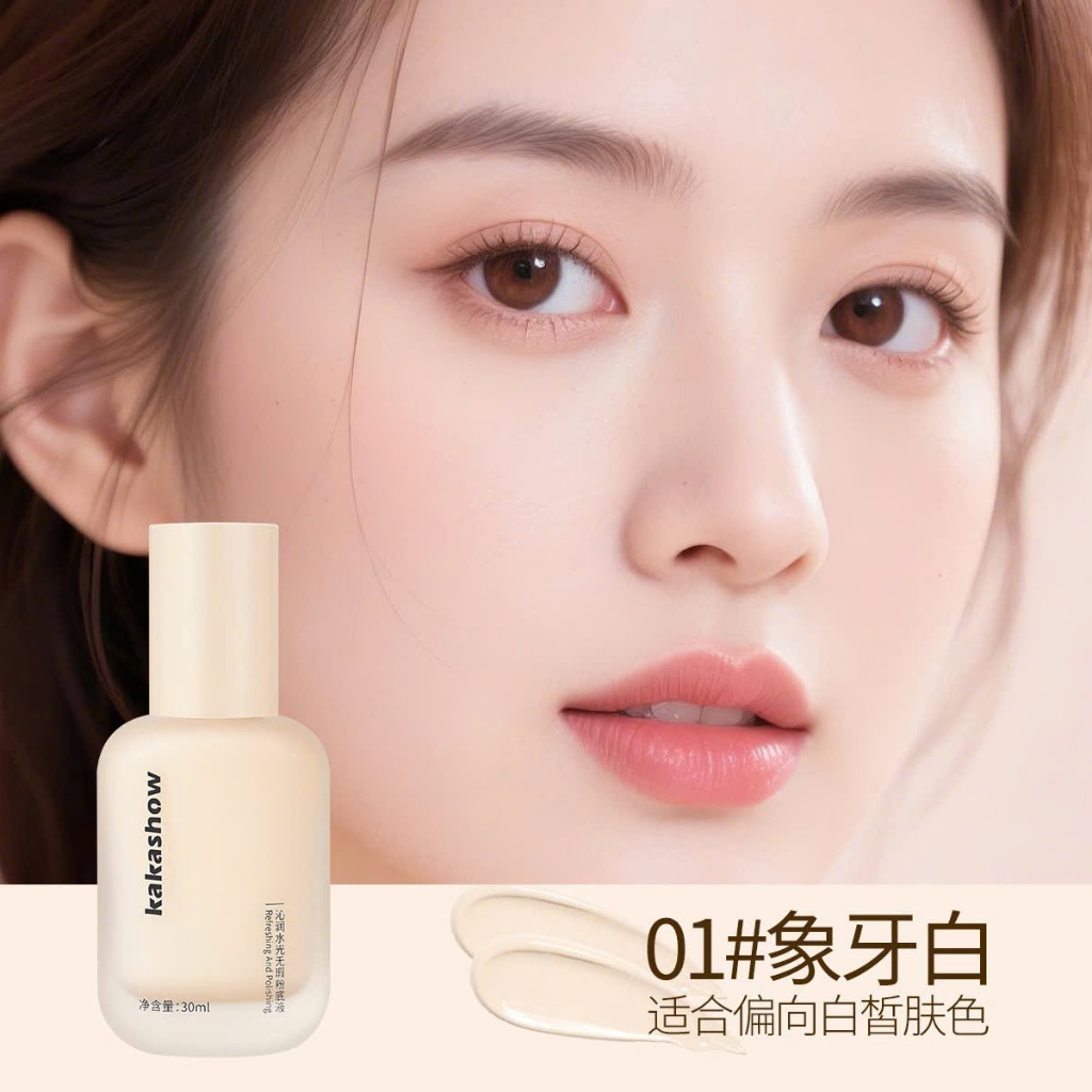 ✨ KEM NỀN THƯƠNG  HIỆU KAKASHOW ✨ Lớp nền căng bóng tự nhiên – Mỏng nhẹ như da thật 💖C477