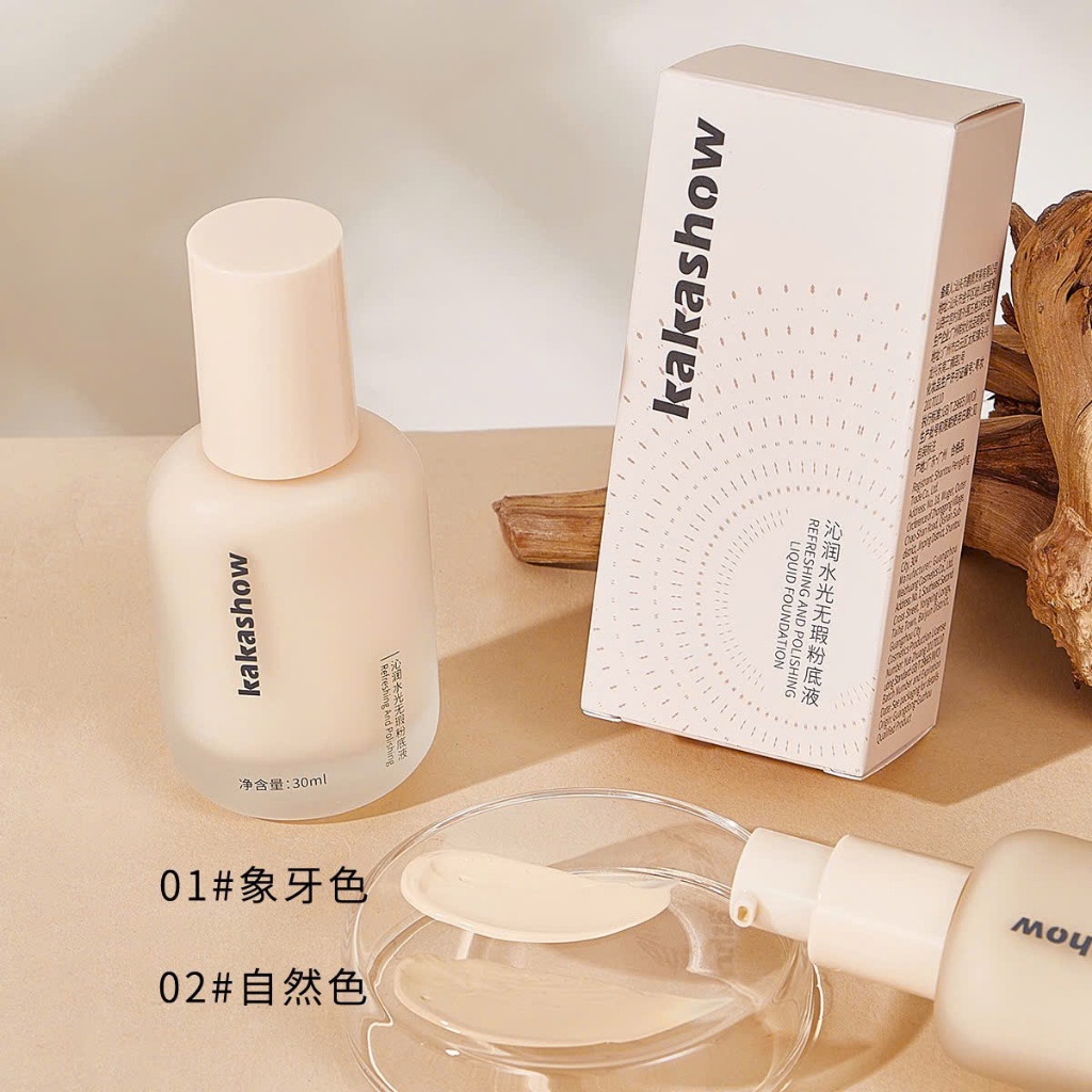✨ KEM NỀN THƯƠNG  HIỆU KAKASHOW ✨ Lớp nền căng bóng tự nhiên – Mỏng nhẹ như da thật 💖C477