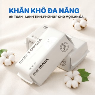 Khăn mặt khô Top Gia dùng 1 lần tẩy trang lau khô lau ướt đa năng