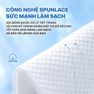 Khăn mặt khô Top Gia dùng 1 lần tẩy trang lau khô lau ướt đa năng