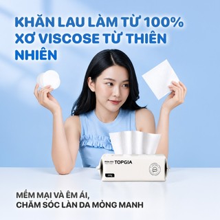 Khăn mặt khô Top Gia dùng 1 lần tẩy trang lau khô lau ướt đa năng