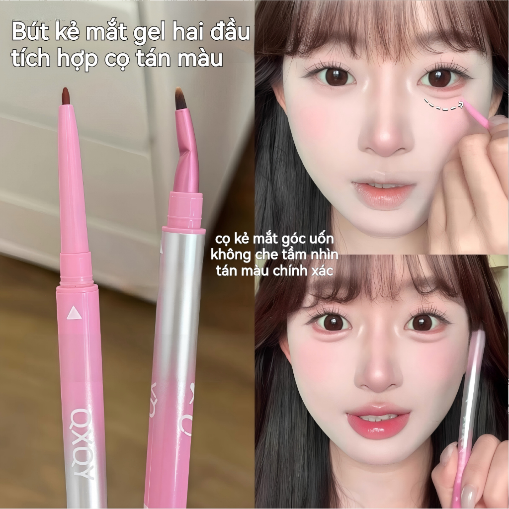 Chì kẻ mắt QXQY,có cọ uốn góc,chống nước,không lem,lâu trôi,tạo mắt ngọc,dành cho người mới