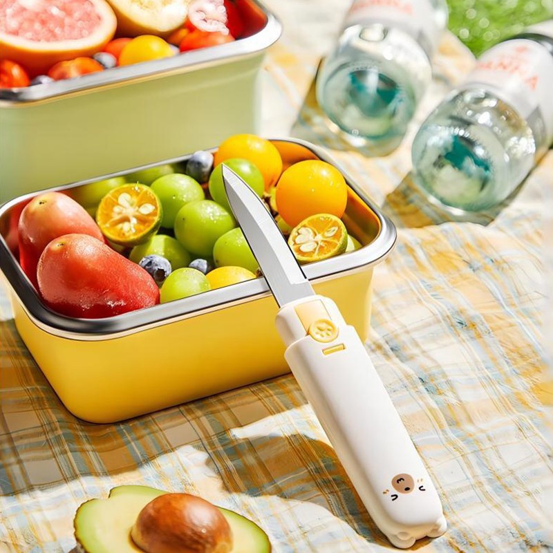 Dụng Cụ Gọt Trái Cây 2 In1 Siêu Sắc Bén, Dao Nạo Rau Củ Quả Hai Đầu Gập Gọn Tiện Lợi Đi Du Lịch Cắm Trại