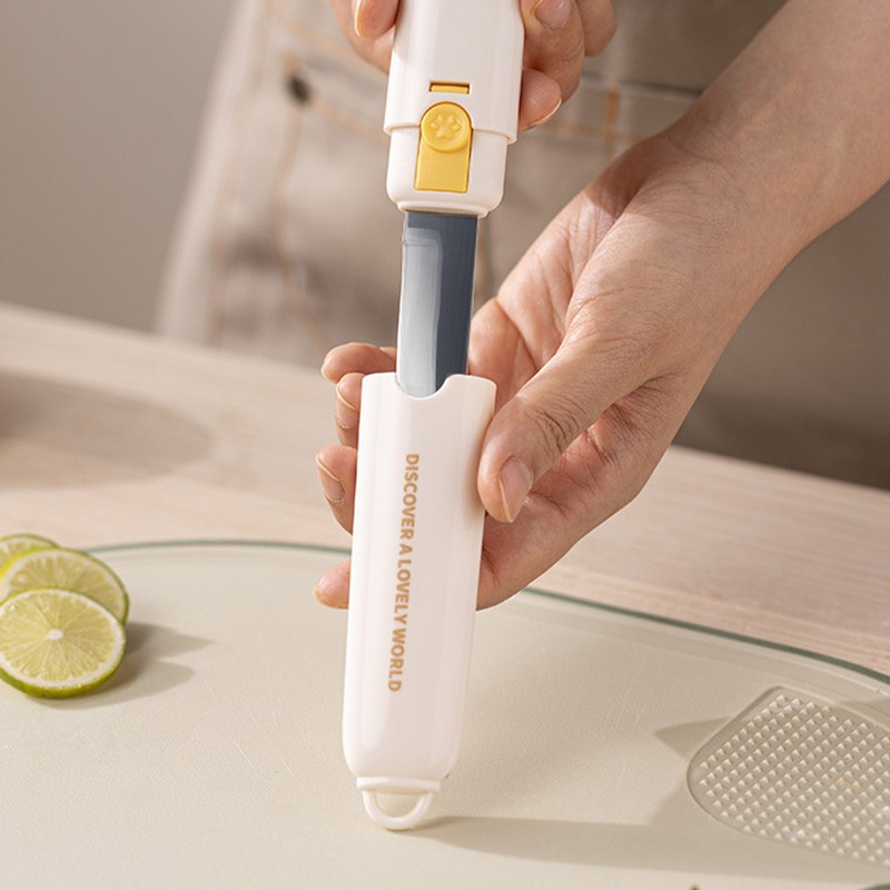 Dụng Cụ Gọt Trái Cây 2 In1 Siêu Sắc Bén, Dao Nạo Rau Củ Quả Hai Đầu Gập Gọn Tiện Lợi Đi Du Lịch Cắm Trại