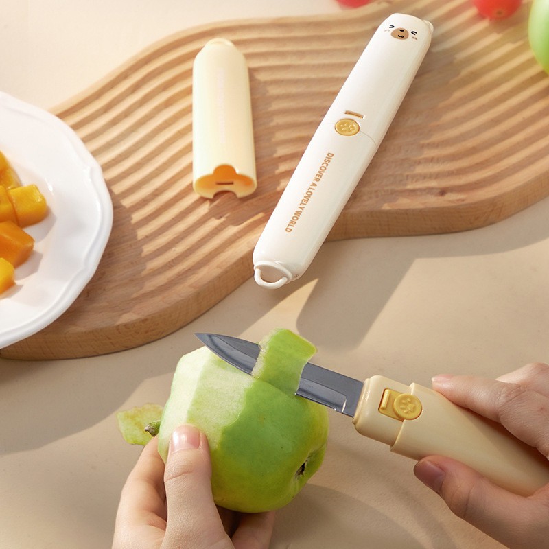 Dụng Cụ Gọt Trái Cây 2 In1 Siêu Sắc Bén, Dao Nạo Rau Củ Quả Hai Đầu Gập Gọn Tiện Lợi Đi Du Lịch Cắm Trại