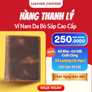 Ví Nam Da Bò Sáp Cao Cấp Dáng Đứng/Ngang - Bóp Nam Siêu Bền, Tặng Hộp Sang Trọng, Dùng Làm Quà Tặng