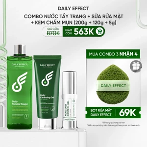 - DAILY EFFECT (200g + 120g + 5g) Hỗ Trợ Giảm Mụn Daily Effect
