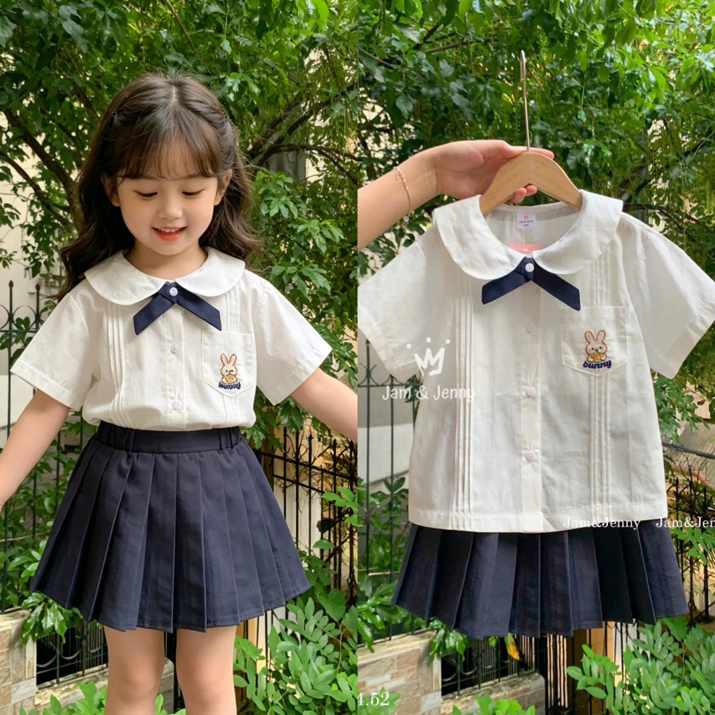 Set váy và váy đầm bé gái cao cấp mùa hè MLS J&J Luca, chất liệu mềm mát, thiết kế xinh, size 13-45kg
