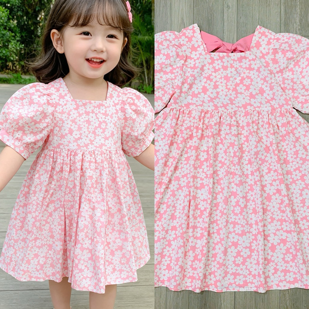 Set váy và váy đầm bé gái cao cấp mùa hè MLS J&J Luca, chất liệu mềm mát, thiết kế xinh, size 13-45kg