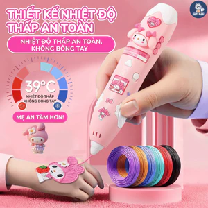 Bút Vẽ 3D Phiên Bản Sạc Pin GutyKids Bút In 3D Sáng Tạo Mô Hình Cho Bé Nhiệt Độ Thấp An Toàn, Kèm Tặng Mực Vẽ PCL