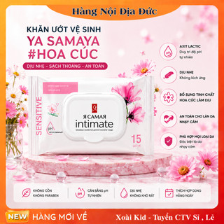 Gói Khăn Giấy Ướt Vệ Sinh Phụ Nữ Ya Samaya Dịu Nhẹ Và Hạn Chế Nấm Khuẩn (15 tờ/ gói)