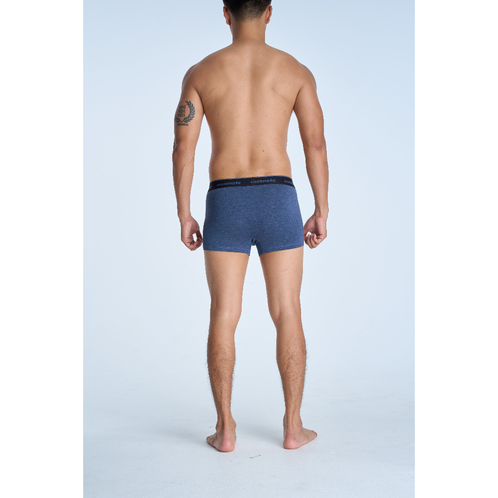 [GIÁ TỐT TRÊN LIVE][MUA 3 TẶNG 1]Combo 3 Quần Lót Nam Trunk Bamboo Melange Logo 2 kháng khuẩn, thoáng mát Coolmate