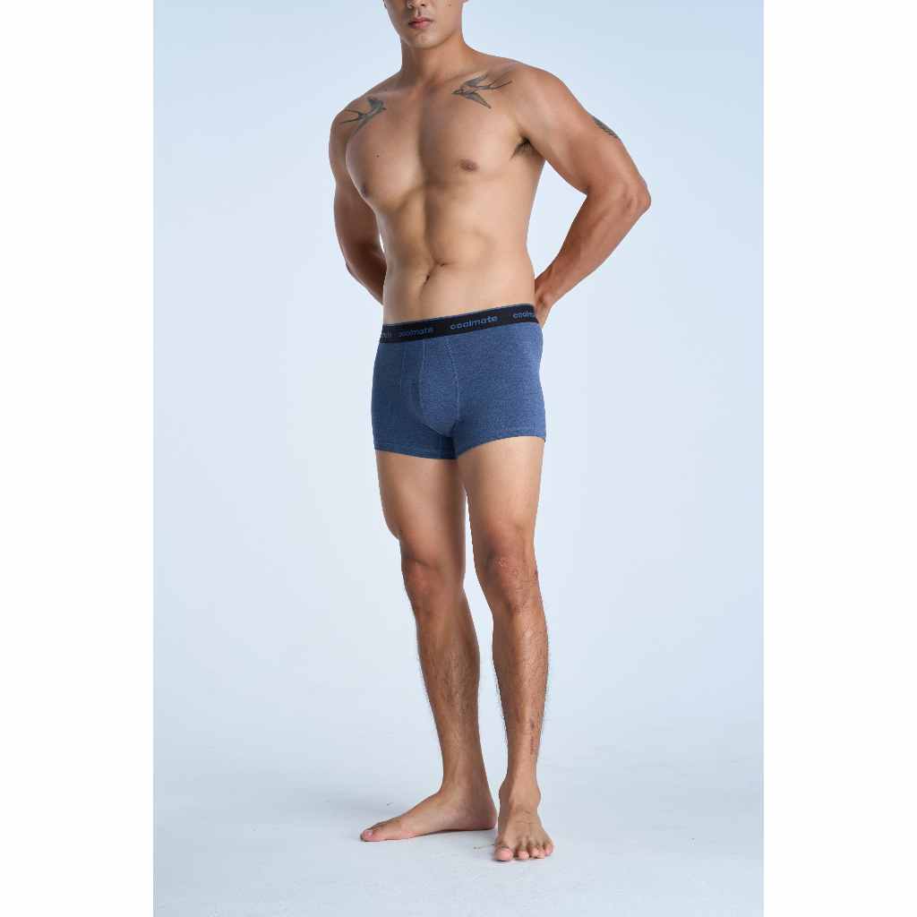 [GIÁ TỐT TRÊN LIVE][MUA 3 TẶNG 1]Combo 3 Quần Lót Nam Trunk Bamboo Melange Logo 2 kháng khuẩn, thoáng mát Coolmate