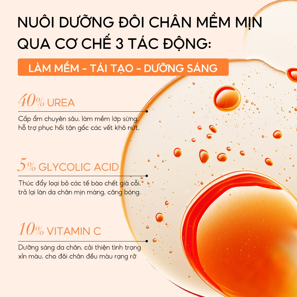 LANBENA Kem dưỡng chân (100g) giúp dưỡng ẩm, làm mềm, dưỡng sáng, làm dịu, tái tạo nuôi dưỡng da chân mịn màng