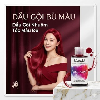 Dầu Gội Bù Màu, Dầu Gội Nhuộm Tóc C0&C0 Màu Đỏ 150ml / 300ml