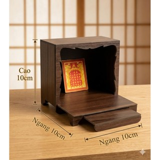 Tủ thờ Thần Tài Để Bàn mini. Khách xem kĩ kích thước dùm shop.