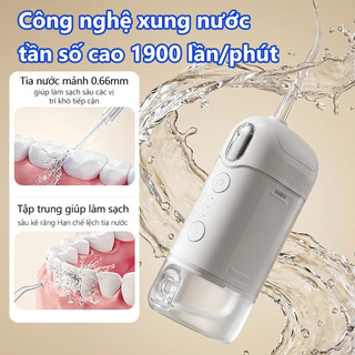 kawu Máy Tăm Nước mini 4 Đầu Phun Chống nước IPX7 Tia nước mạnh bình nước thiết kế co rút gọn
