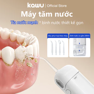 kawu Máy Tăm Nước mini 4 Đầu Phun Chống nước IPX7 Tia nước mạnh bình nước thiết kế co rút gọn