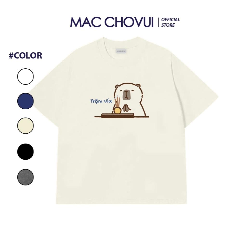 Áo Thun Trộm Vía  – Mặc Cho Vui- Áo UNISEX 250 GSM COTTON Thoải Mái, Trẻ Trung, Hài Hước