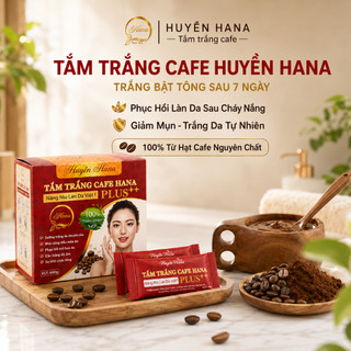 Tắm Trắng Cafe Than Hoạt Tính – Nhả Nắng ,Trắng da, Giảm Mụn– Huyền Hana (24 Gói)