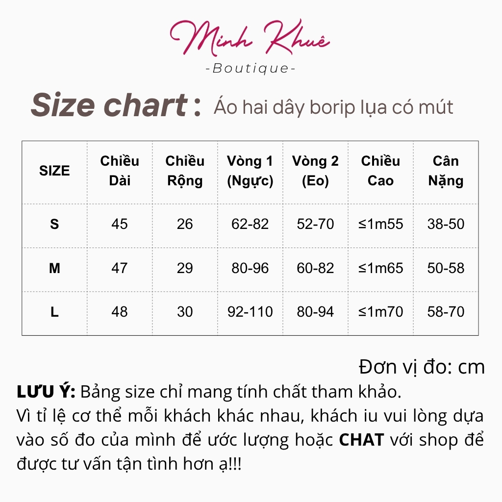 [Mở Bán] Áo Hai Dây Mảnh Có Mút Ngực Thun Borip Lụa DD22 2d Ôm Body, Mềm Mịn, Co Giãn, Tôn Dáng Minh Khuê Boutique