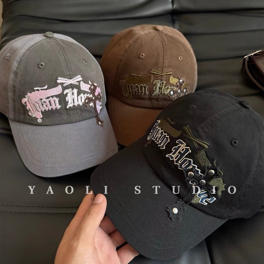 Mũ Lưỡi Trai Y2K Juan Huan Phong Cách Retro HotHit, Nón Kết Vintage Triệu Lộ Tư Cá Tính