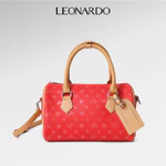 Túi trống nam Leonardo Fawn Boston da Microfiber họa tiết Monogram Neo thời trang sang trọng — ảnh 5