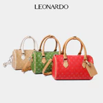 Túi trống nam Leonardo Fawn Boston da Microfiber họa tiết Monogram Neo thời trang sang trọng — ảnh 2