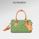 Túi trống nam Leonardo Fawn Boston da Microfiber họa tiết Monogram Neo thời trang sang trọng — ảnh 7