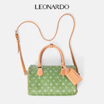Túi trống nam Leonardo Fawn Boston da Microfiber họa tiết Monogram Neo thời trang sang trọng — ảnh 8