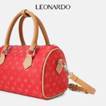 Túi trống nam Leonardo Fawn Boston da Microfiber họa tiết Monogram Neo thời trang sang trọng — ảnh 6