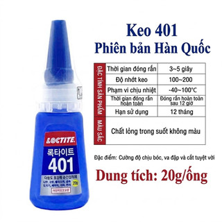 Keo 401 Loctite, Keo Dán Đầu Cơ Bida 401 - Keo Dán Đa Năng Hàn Quốc Chính Hãng