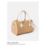 Túi trống nam Leonardo Fawn Boston da Microfiber họa tiết Monogram Neo thời trang sang trọng — ảnh 4