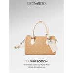 Túi trống nam Leonardo Fawn Boston da Microfiber họa tiết Monogram Neo thời trang sang trọng — ảnh 3