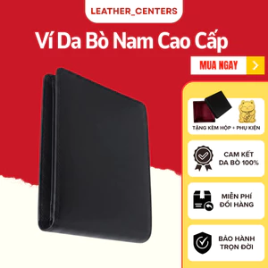 Ví Nam Da Bò Cao Cấp Trơn bò Chính Hãng - Không Tróc, Nhiều Ngăn, Tặng Kèm Hộp Dùng Làm Quà Tặng